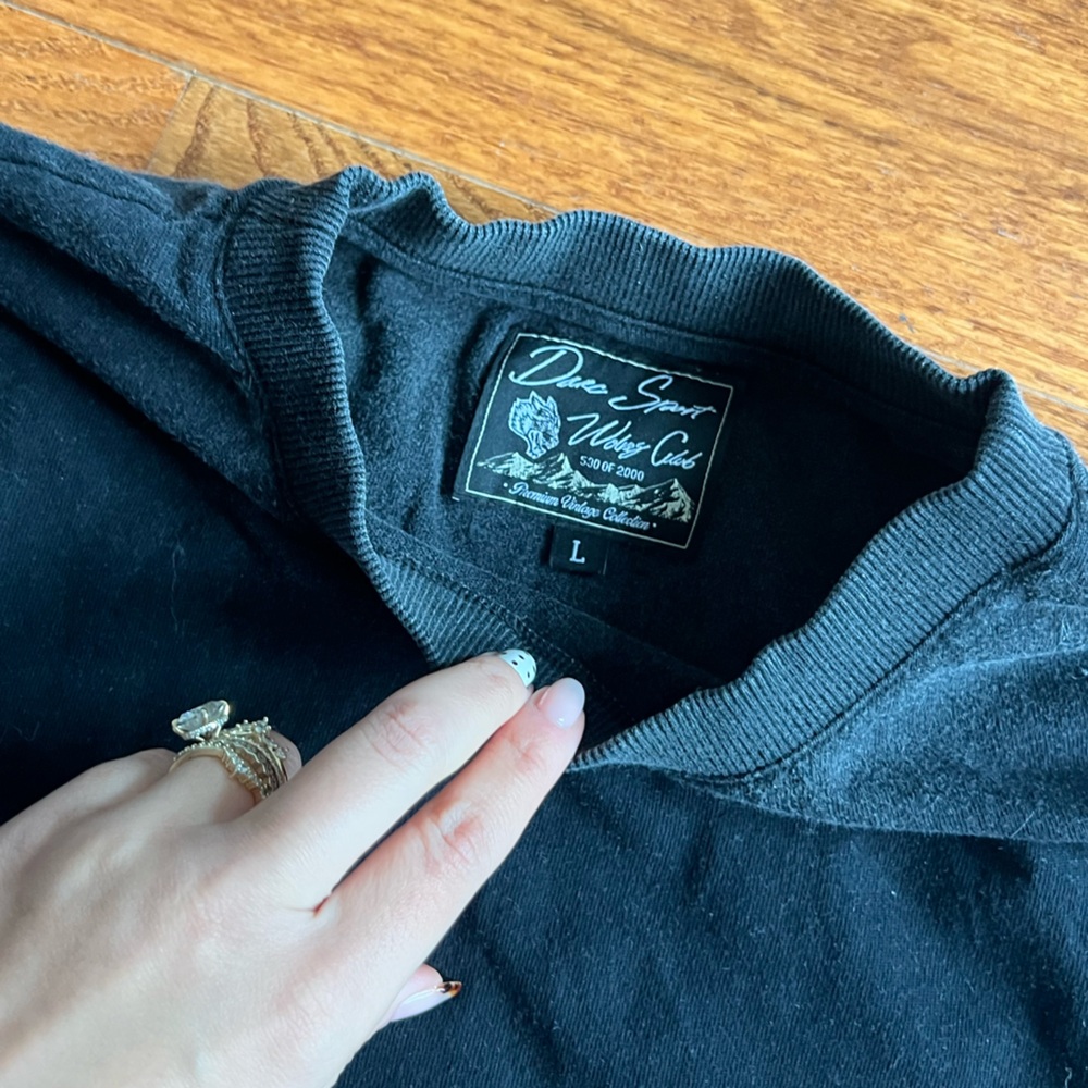 darc sport skull black acid wash t shirt size large - Picture 3 of 3